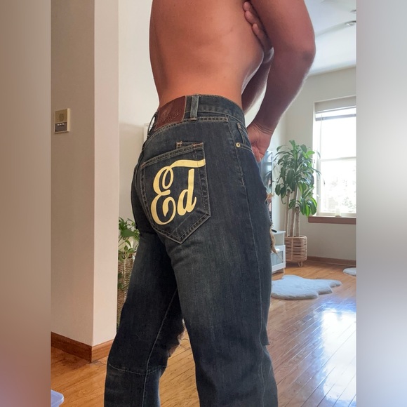 Ed Hardy Vintage Destroyed Jeans - Picture 2 of 11